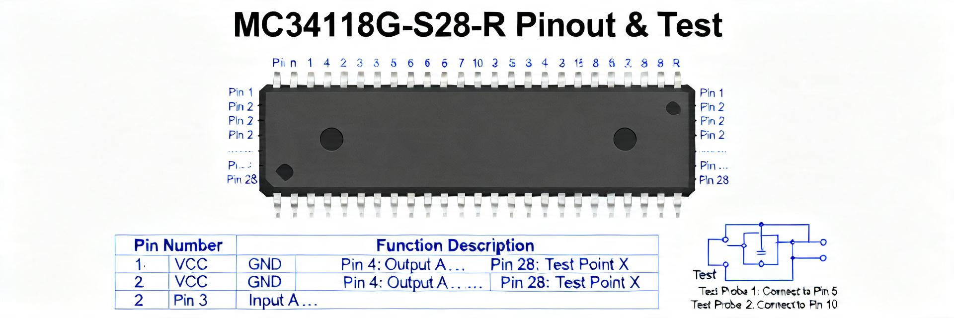 MC34118G-S28-R Pinout & Electrical Specs: How to Read & Test