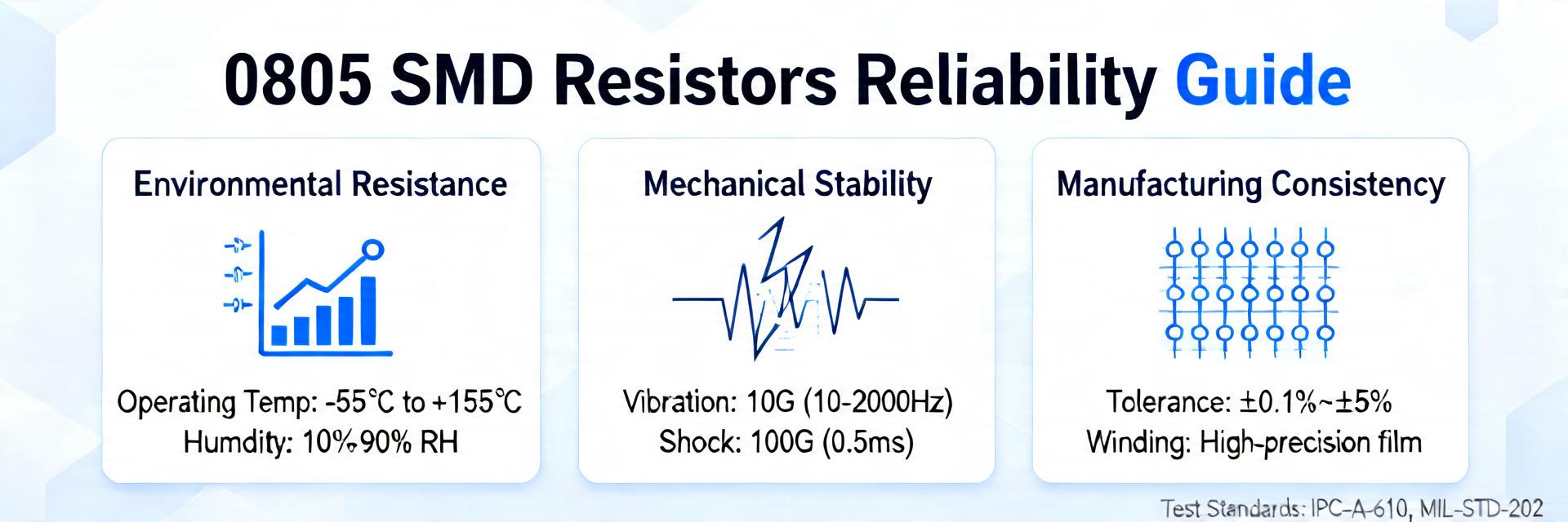 0805 SMD resistor Reliability Report: Failure Rates & Specs